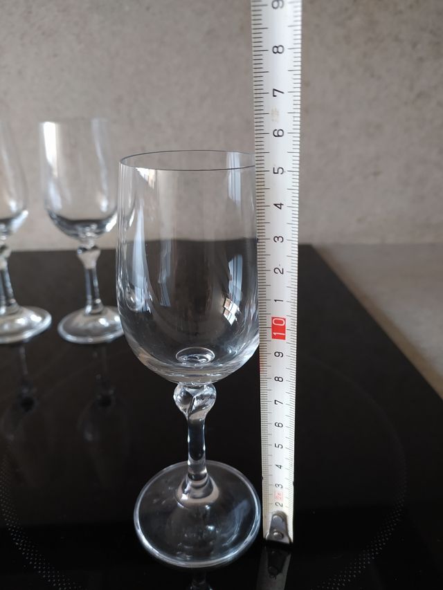 Set de copas de cristal