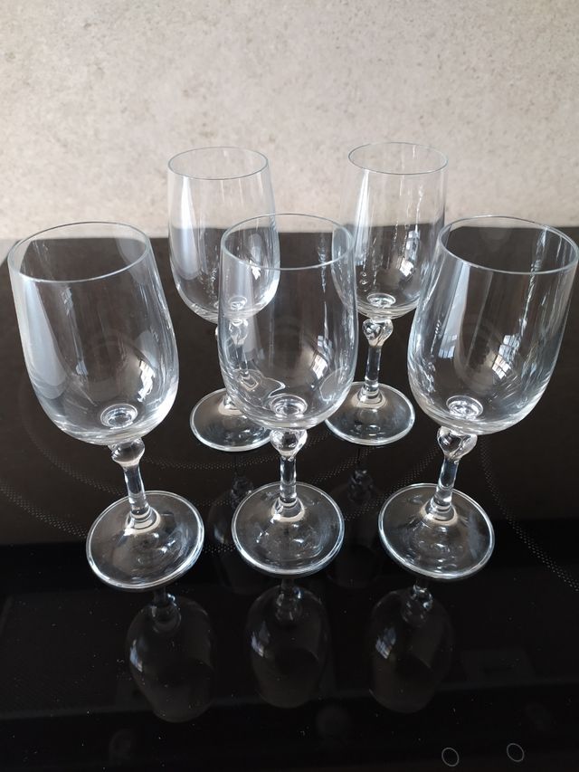 Set de copas de cristal