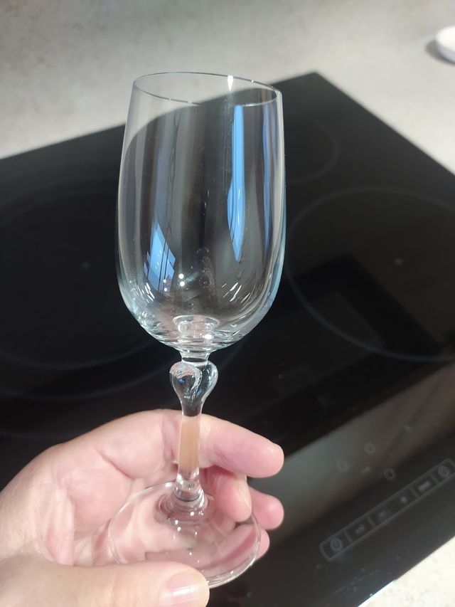 Set de copas de cristal