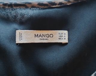 Vestido Mango Animal Print Marrón