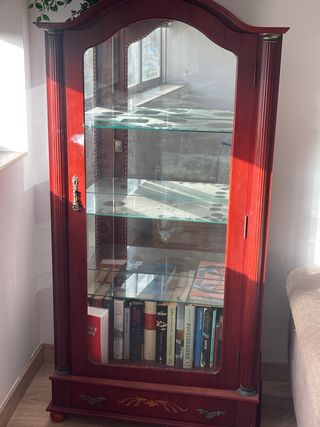 Mueble vitrina madera y cristal estilo francés
