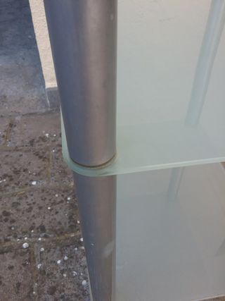 Estantería auxiliar cristal y metal