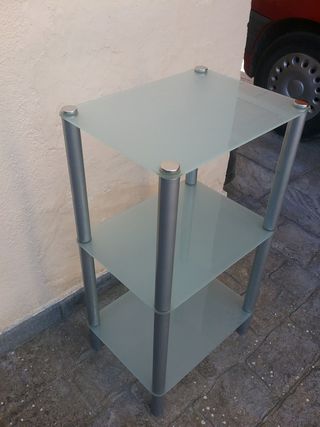 Estantería auxiliar cristal y metal