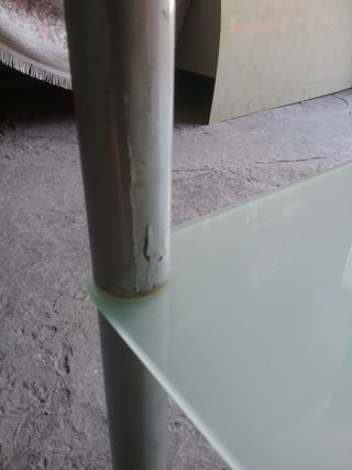 Estantería auxiliar cristal y metal