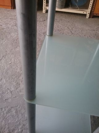 Estantería auxiliar cristal y metal
