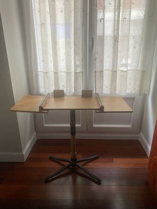 Mesa escritorio plegable madera y metal