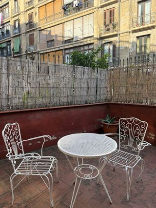 Mesa y 2 Sillas Hierro Exterior