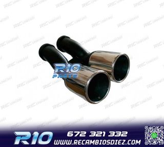 COLA ESCAPE DOBLE REDONDA ACERO INOX SEAT AUDI VOLKSWAGEN VW