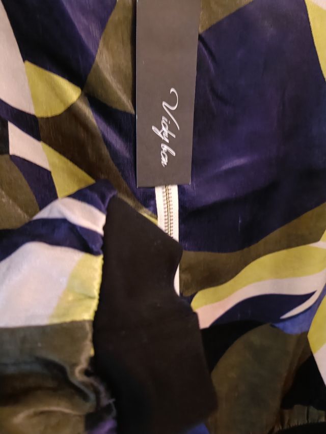 Bomber elegante multicolor lila, pistacho, negro