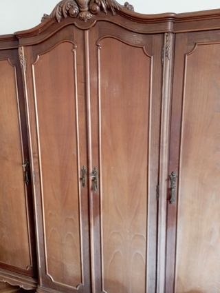 Dormitorio completo vintage de castaño macizo