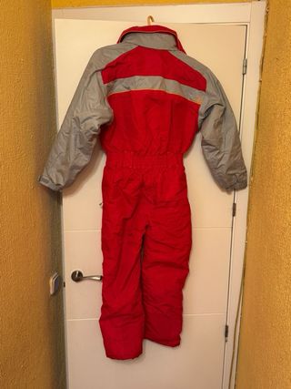 Mono de esquí Quechua rojo y gris T.14