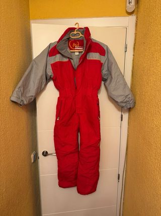 Mono de esquí Quechua rojo y gris T.14