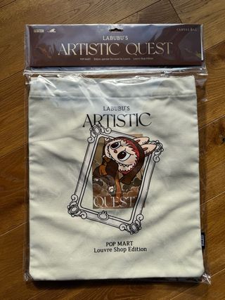 Borsa tela Labubu's Artistic Quest Louvre