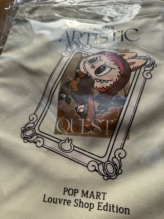 Borsa tela Labubu's Artistic Quest Louvre