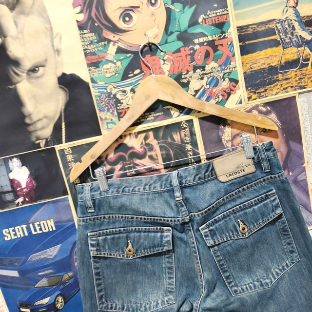 Pantalones Rectos Lacoste Y2K Unisex