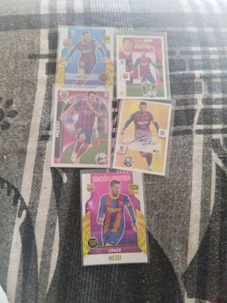 Lote 5 cromos Messi
