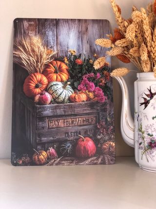 Decorazione Parete Metallo Autunnale 20x30