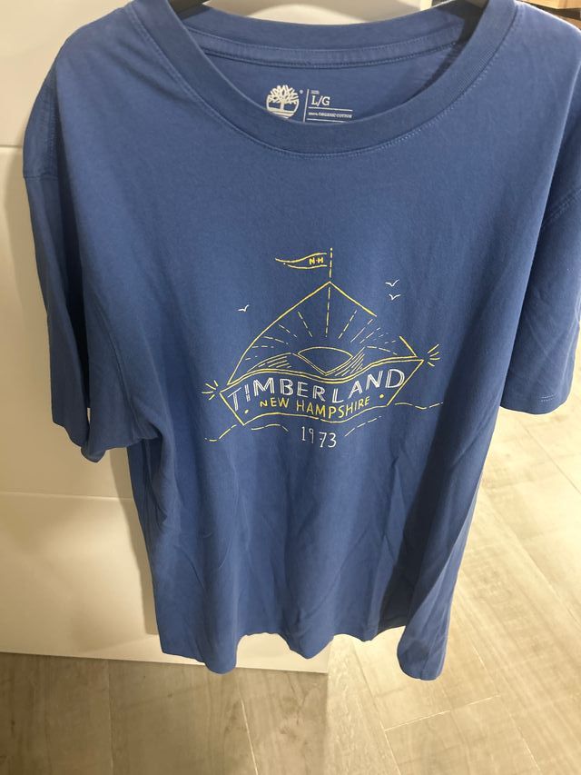 Camiseta Timberland Azul Manga Corta