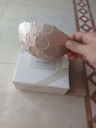 Coppia Ciotole Vetro Antipasti Oro Trasparente