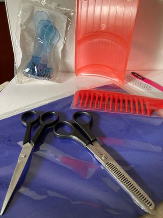 Kit Peluquería Tijeras Corte y Vaciado, capa corte