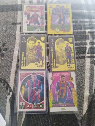 Lote 6 cromos Messi FC Barcelona