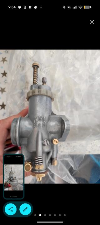Carburador Amal 25 Monoblock + filtro de aire  