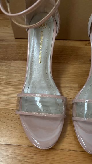 Sandalias Estefanía Marco Rosa tacón 
