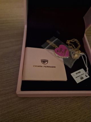 Collar Chiara Ferragni Corazón Rosa True Love
