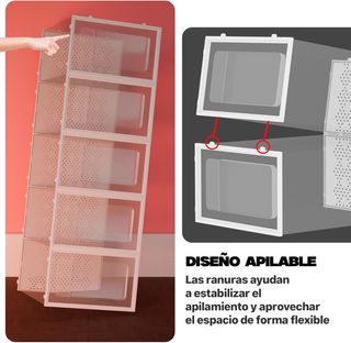 Cajas Zapatos Transparentes Apilables