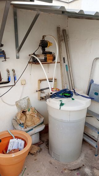 Depósito cónico 200L con tapa, apto agua