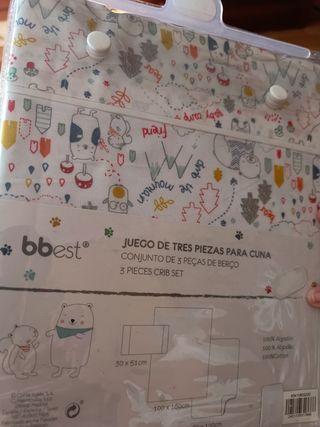 Juego Sábanas Cuna Algodón 180 Hilos