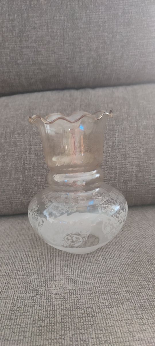 Tulipa de cristal vintage.