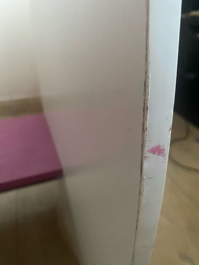 Mesa de estudio infantil rosa