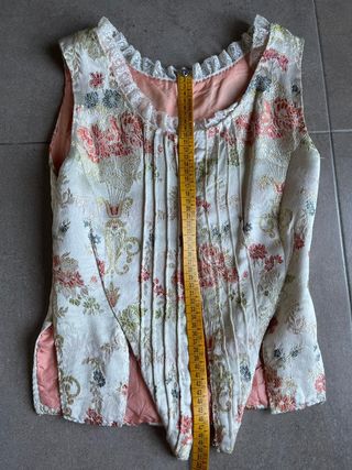 Justillo fallera plata flores colores talla 36-38