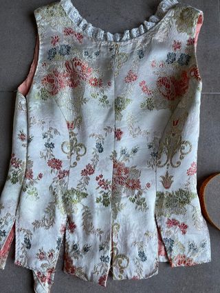 Justillo fallera plata flores colores talla 36-38