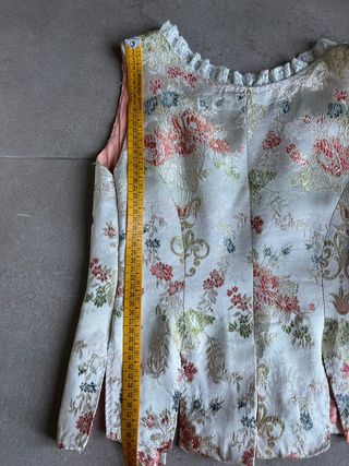 Justillo fallera plata flores colores talla 36-38