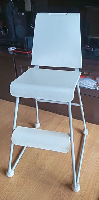 Silla azul o blanca para comer niños 1x15, 2x20