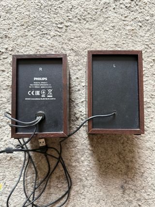 Mini Altavoces Philips USB Marrones