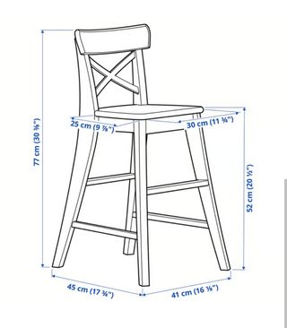 Sillas altas de madera Ingolf.