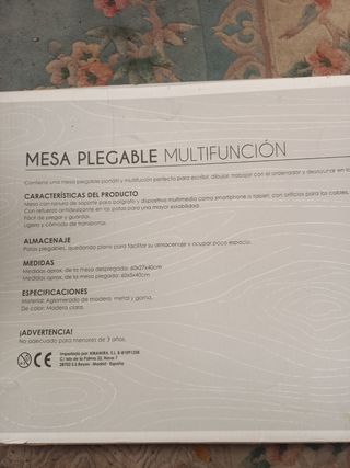 Mesa Plegable Multifunción marron