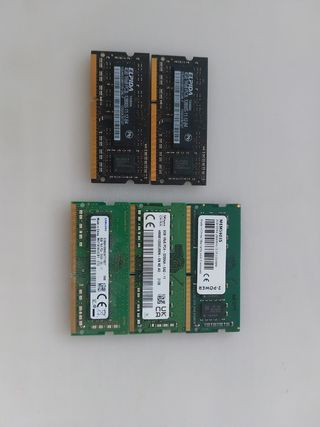 Memoria RAM DDR3 y DDR4 (Elpida, Samsung, Hynix)