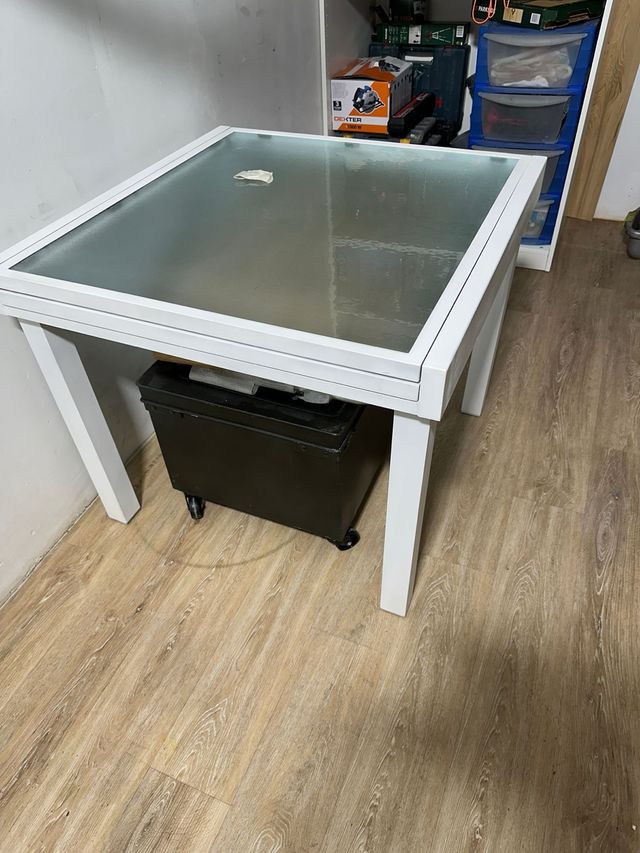 Mesa de jardín extensible de aluminio