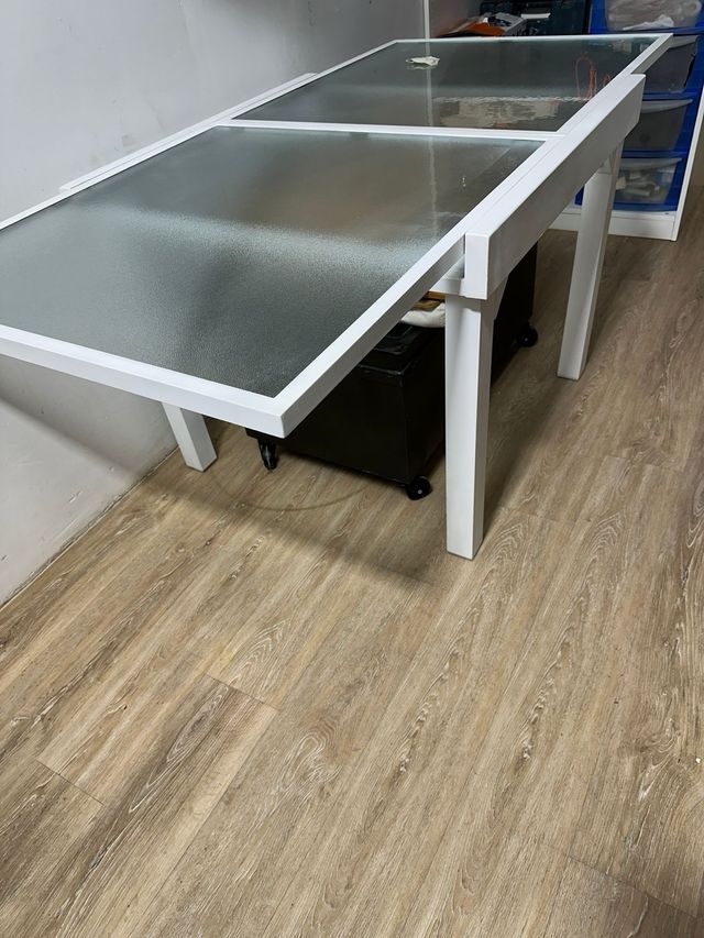 Mesa de jardín extensible de aluminio