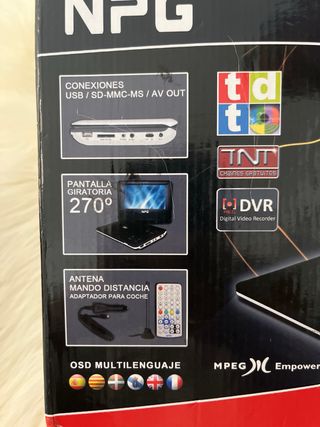 Reproductor DVD Portátil NPG PDT708IR