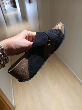 Sandalias plataforma negras talla 40