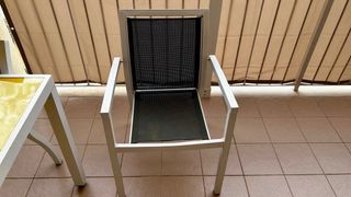 Conjunto Mesa Terraza Cristal y Metal