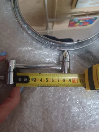 Espejo maquillaje aumento x7 de acero inoxidable.