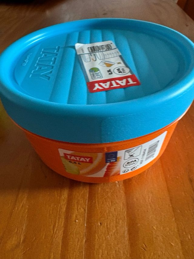 2 Recipientes TATAY Azul/Verde y Azul/Naranja