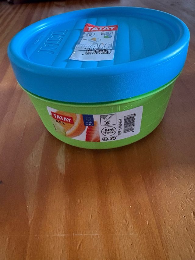 2 Recipientes TATAY Azul/Verde y Azul/Naranja
