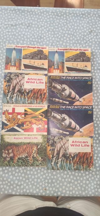 8 album cromos Brooke Bond (varios temas)